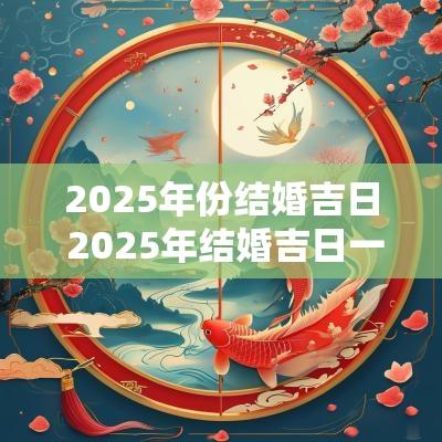 2025年份结婚吉日 2025年结婚吉日一览表农历