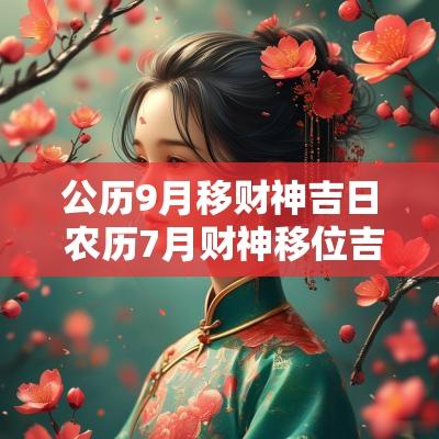 公历9月移财神吉日 农历7月财神移位吉日一览表