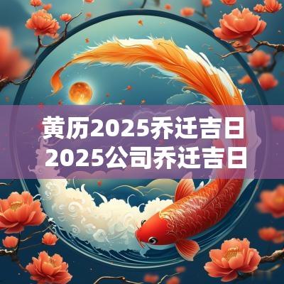 黄历2025乔迁吉日 2025公司乔迁吉日选择