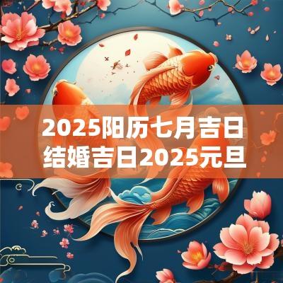 2025阳历七月吉日 结婚吉日2025元旦