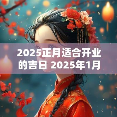 2025正月适合开业的吉日 2025年1月开业吉日