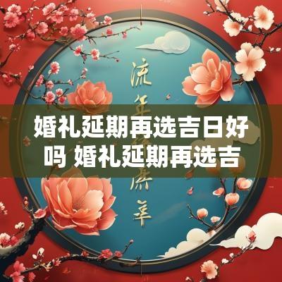 婚礼延期再选吉日好吗 婚礼延期再选吉日怎么选