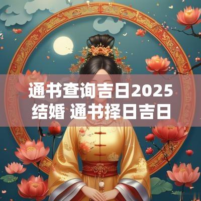 通书查询吉日2025结婚 通书择日吉日查询表2025年12月