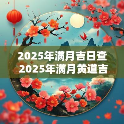 2025年满月吉日查 2025年满月黄道吉日一览表