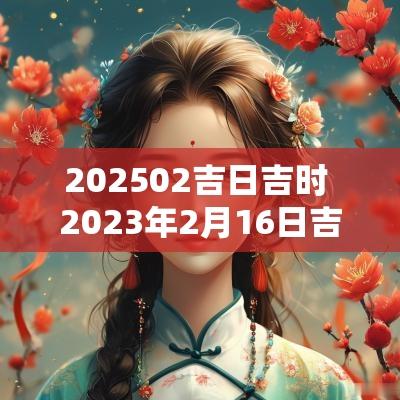 202502吉日吉时 2025年2月16日吉时