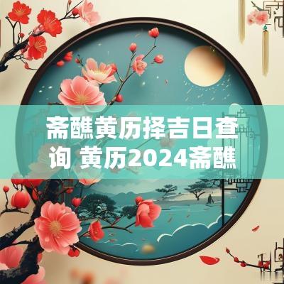 斋醮黄历择吉日查询 黄历2025斋醮