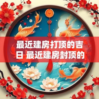 最近建房打顶的吉日 最近建房封顶的吉日