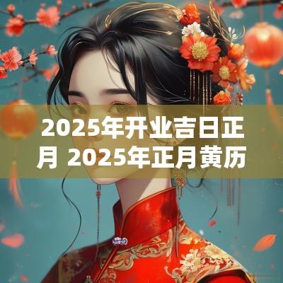 2025年开业吉日正月 2025年正月黄历结婚吉日