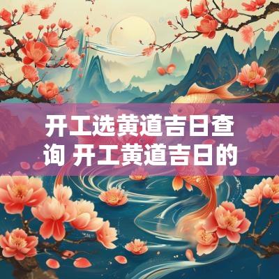 开工选黄道吉日查询 开工黄道吉日的句子
