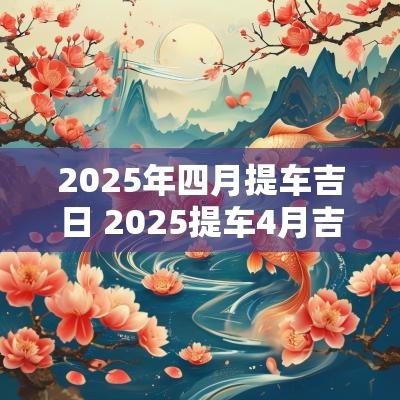 2025年四月提车吉日 2025提车4月吉日