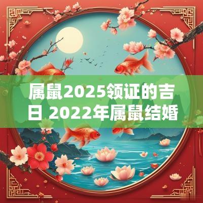 属鼠2025领证的吉日 2025年属鼠结婚领证吉日