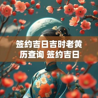 签约吉日吉时老黄历查询 签约吉日