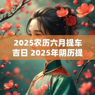 2025农历六月提车吉日 2025年阴历提车吉日