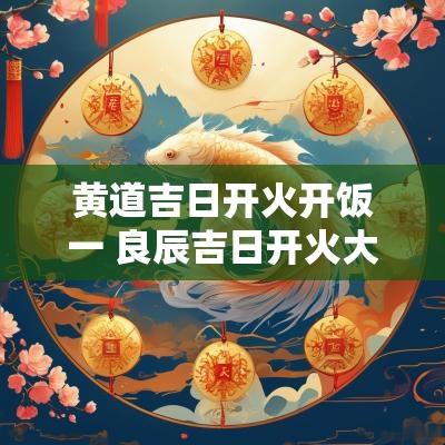 黄道吉日开火开饭一 良辰吉日开火大吉