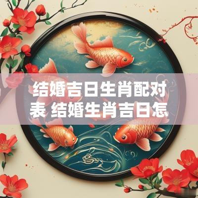 结婚吉日生肖配对表 结婚生肖吉日怎么选