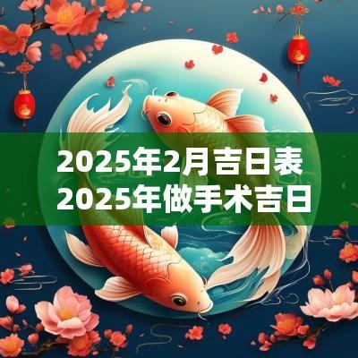 2025年2月吉日表 2025年做手术吉日