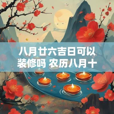 八月廿六吉日可以装修吗 农历八月十六是装修吉日吗