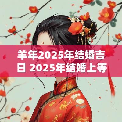 羊年2025年结婚吉日 2025年结婚上等吉日
