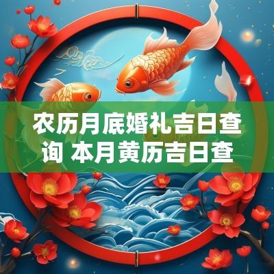 农历月底婚礼吉日查询 本月黄历吉日查询结婚