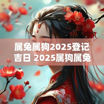 属兔属狗2025登记吉日 2025属狗属兔搬家吉日