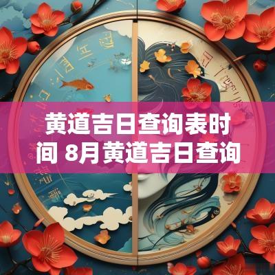 黄道吉日查询表时间 8月黄道吉日查询表