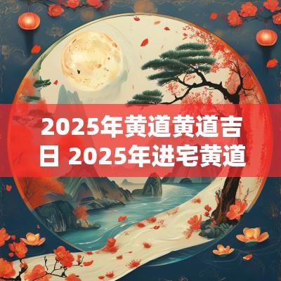 2025年黄道黄道吉日 2025年进宅黄道吉日