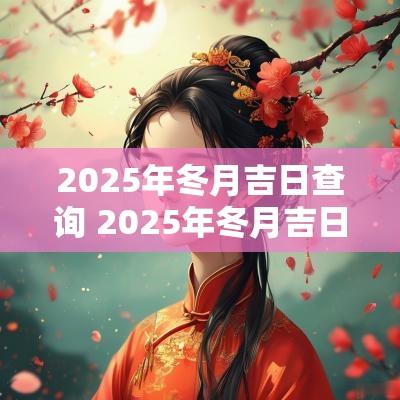 2025年冬月吉日查询 2025年冬月吉日吉时