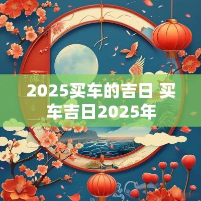 2025买车的吉日 买车吉日2025年