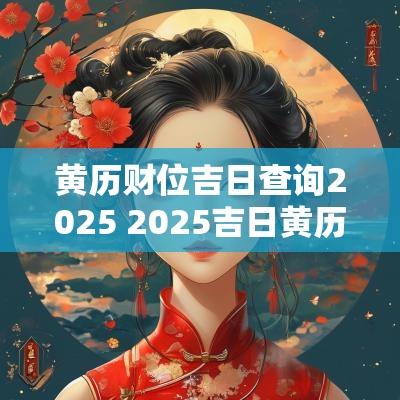 黄历财位吉日查询2025 2025吉日黄历查看