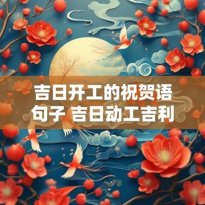 吉日开工的祝贺语句子 吉日动工吉利话祝福语