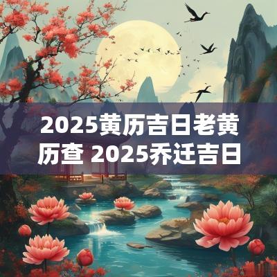 2025黄历吉日老黄历查 2025乔迁吉日老黄历