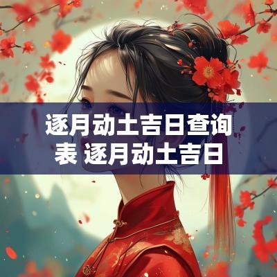 逐月动土吉日查询表 逐月动土吉日