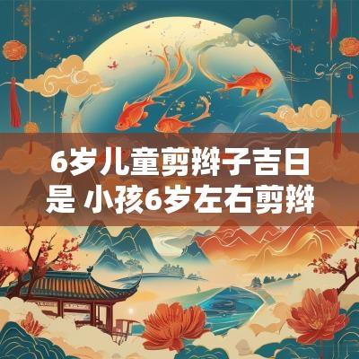6岁儿童剪辫子吉日是 小孩6岁左右剪辫子有什么说法