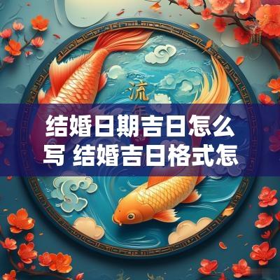 结婚日期吉日怎么写 结婚吉日格式怎么写