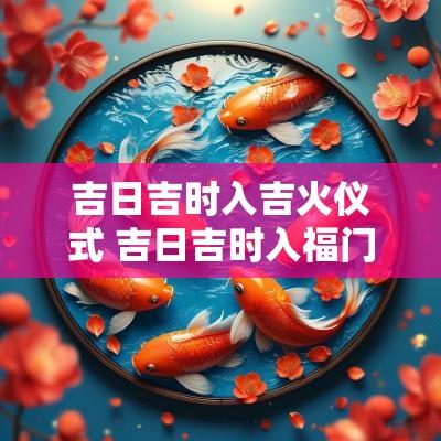 吉日吉时入吉火仪式 吉日吉时入福门