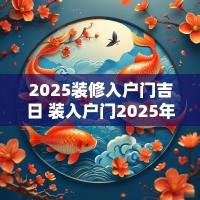 2025装修入户门吉日 装入户门2025年吉日