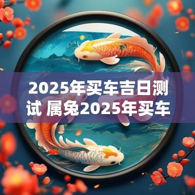 2025年买车吉日测试 属兔2025年买车的吉日