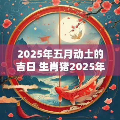 2025年五月动土的吉日 生肖猪2025年动土吉日