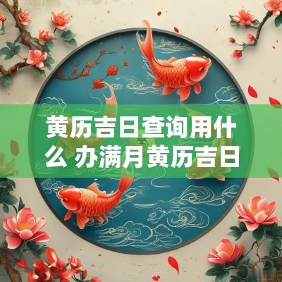 黄历吉日查询用什么 办满月黄历吉日查询