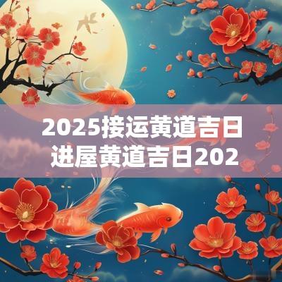 2025接运黄道吉日 进屋黄道吉日2025