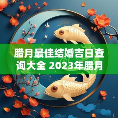 腊月最佳结婚吉日查询大全 2025年腊月结婚吉日