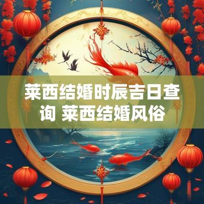 莱西结婚时辰吉日查询 莱西结婚风俗