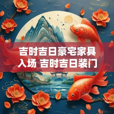 吉时吉日豪宅家具入场 吉时吉日装门大吉