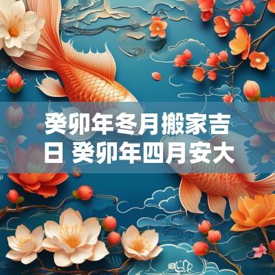 癸卯年冬月搬家吉日 癸卯年四月安大门吉日