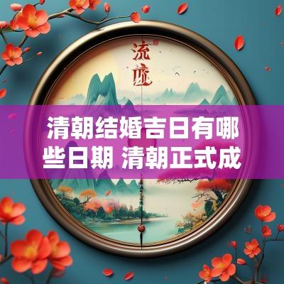清朝结婚吉日有哪些日期 清朝正式成婚时间是白天还是晚上