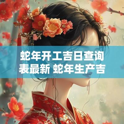 蛇年开工吉日查询表最新 蛇年生产吉日下半年
