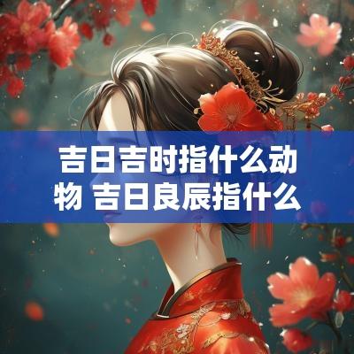 吉日吉时指什么动物 吉日良辰指什么生肖动物