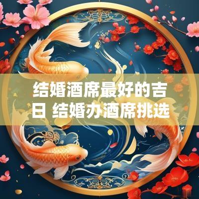 结婚酒席最好的吉日 结婚办酒席挑选吉日