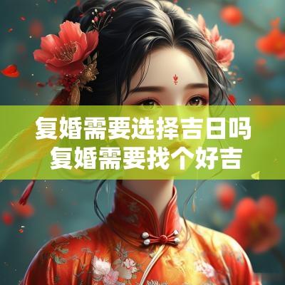 复婚需要选择吉日吗 复婚需要找个好吉日吗