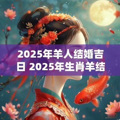 2025年羊人结婚吉日 2025年生肖羊结婚吉日